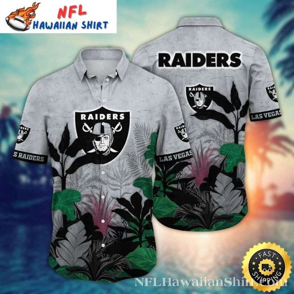 Vintage Tropical Foliage Las Vegas Raiders Aloha Shirt