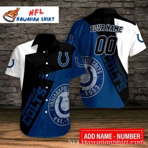Vintage Vibe Colts Est 1953 – Customizable Retro Blue Hawaiian Shirt