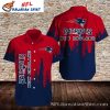 Vertical Stripe Name Slot New England Patriots Hawaiian Shirt