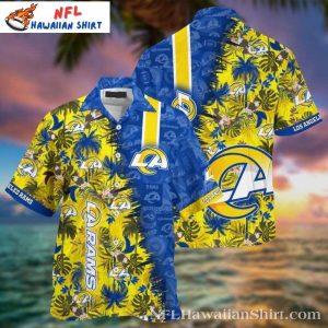 Vivid Sunset Stripe – Los Angeles Rams Tropical Hawaiian Shirt