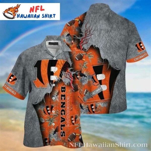 Volcanic Spirit Bengals Hawaiian Shirt – Cincinnati Bengals Lava Flow Aloha Wear