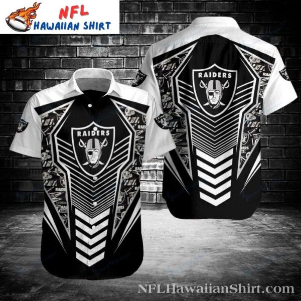 Warrior’s Geometry – Las Vegas Raiders Mens Hawaiian Shirt