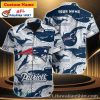 Wooden Gridiron Glory – Personalized New England Patriots NFL Hawaiian Shirt