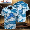 Vintage Ride Detroit Lions Palm Silhouette Hawaiian Shirt
