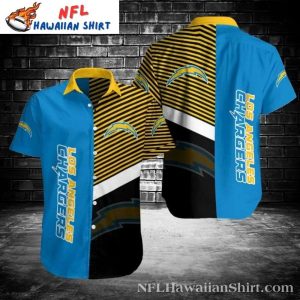 Yellow Lightning Strike Los Angeles Chargers Hawaiian Shirt