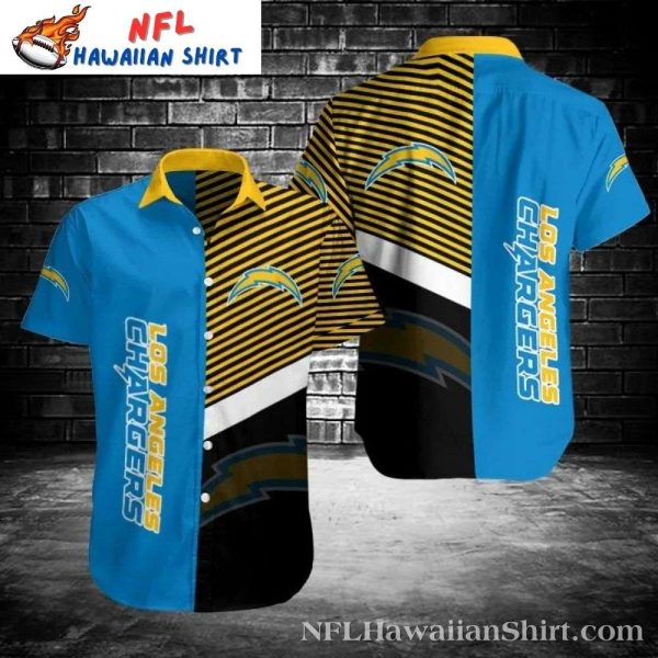 Yellow Lightning Strike Los Angeles Chargers Hawaiian Shirt