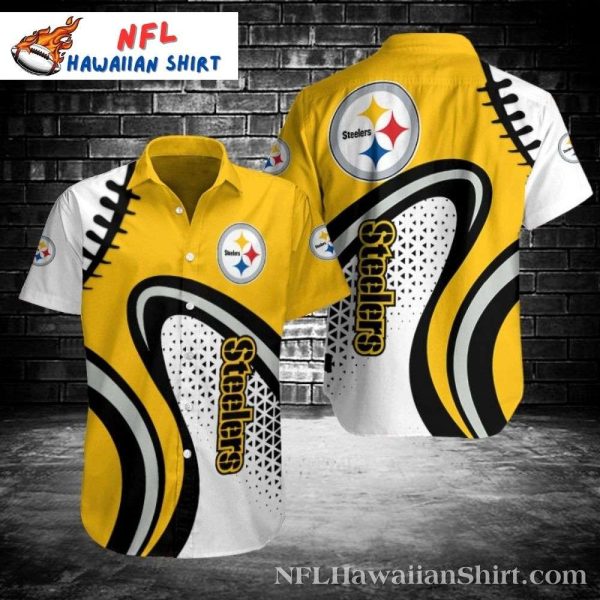 Yellow Surge Abstract – Pittsburgh Steelers Tropical Hawaiian Shirt