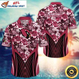 Cherry Blossom Touchdown – Arizona Cardinals Tropical Hawaiian Shirt In Floral Pattern