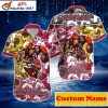 Bones And Roses – Arizona Cardinals Edgy Skeleton Hawaiian Shirt