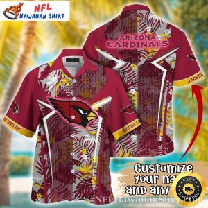 Crimson Floral Blitz – Arizona Cardinals Hawaiian Shirt Mens