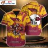 Bones And Roses – Arizona Cardinals Edgy Skeleton Hawaiian Shirt