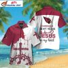 Gridiron Lace-up – Arizona Cardinals Jersey-Inspired Hawaiian Shirt