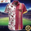 Feathered Foliage – Arizona Cardinals Hawaiian Shirt With Custom Name