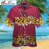 Floral Nightfall – Arizona Cardinals Elegant Hawaiian Shirt