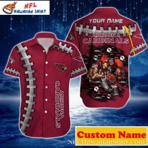 Gridiron Lace-up – Arizona Cardinals Jersey-Inspired Hawaiian Shirt