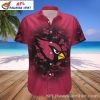 Metal Pattern – NFL Cardinals Hawaiian Button-Up Shirt