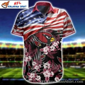 Patriotic Pass Arizona Cardinals Hawaiian Shirt – Stars Stripes Tropical Edition