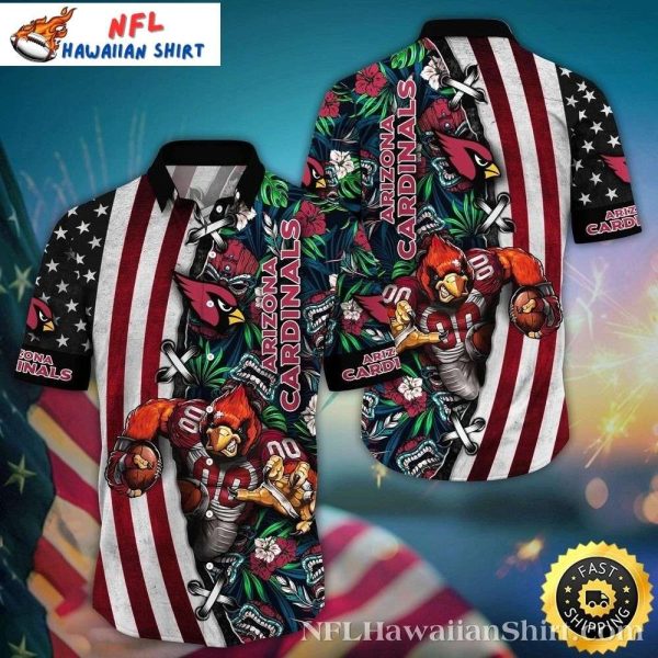 Patriotic Pride American Flag Arizona Cardinals Hawaiian Shirt