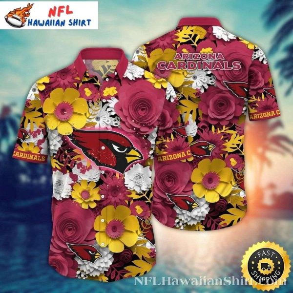 Rose Bowl Rush – Arizona Cardinals Floral Fantasy Hawaiian Shirt