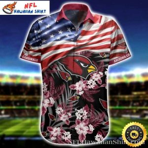 Star-Spangled Tackle – NFL Arizona Cardinals Patriotic Hawaiian Shirt