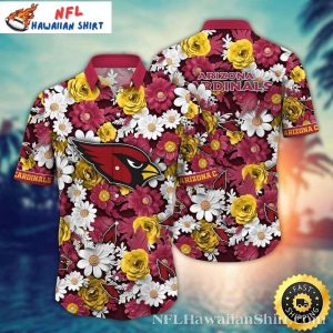 Sunny Bloom Arizona Cardinals Hawaiian Shirt – NFL Cardinals Tropical Floral Design