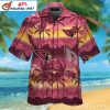 Sunset Palms Red – Arizona Cardinals Beach Silhouette Hawaiian Shirt