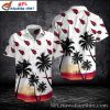 Sunset Palms Red – Arizona Cardinals Beach Silhouette Hawaiian Shirt