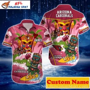 Tiki Touchdown Celebration – Arizona Cardinals Festive Hawaiian Shirt