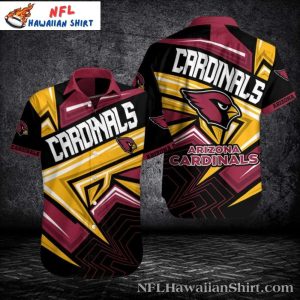 Touchdown Abstract Arizona Cardinals Geometric Hawaiian Shirt