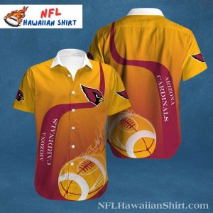 Touchdown Glory Arizona Cardinals Hawaiian Shirt – Gold Flame Playmaker