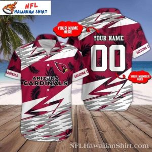Tropical Blitz Arizona Cardinals Jersey-Style Hawaiian Shirt
