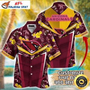 Tropical Sunset Maroon – Arizona Cardinals Tropical Hawaiian Shirt
