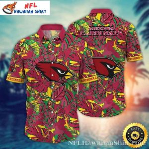 Victory Blossom Varsity – Arizona Cardinals Floral Chevrons Hawaiian Shirt