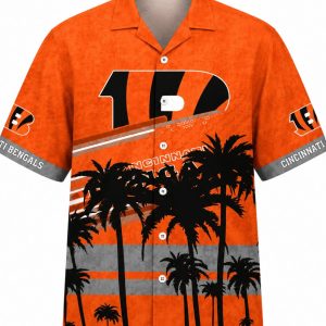 Bengals Floral Aloha Shirt with Team Logo 1