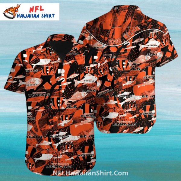 Bengals Hawaiian Shirt Custom Name With Fishing Theme
