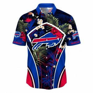 Bills Aloha Shirt Tropical Floral Customizable Logo 1