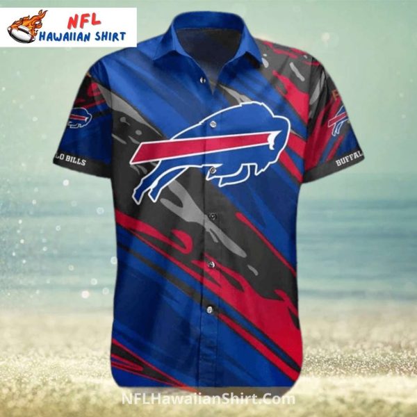 Buffalo Bills Aloha Shirt – Camo Streaks And Dark Blue Design