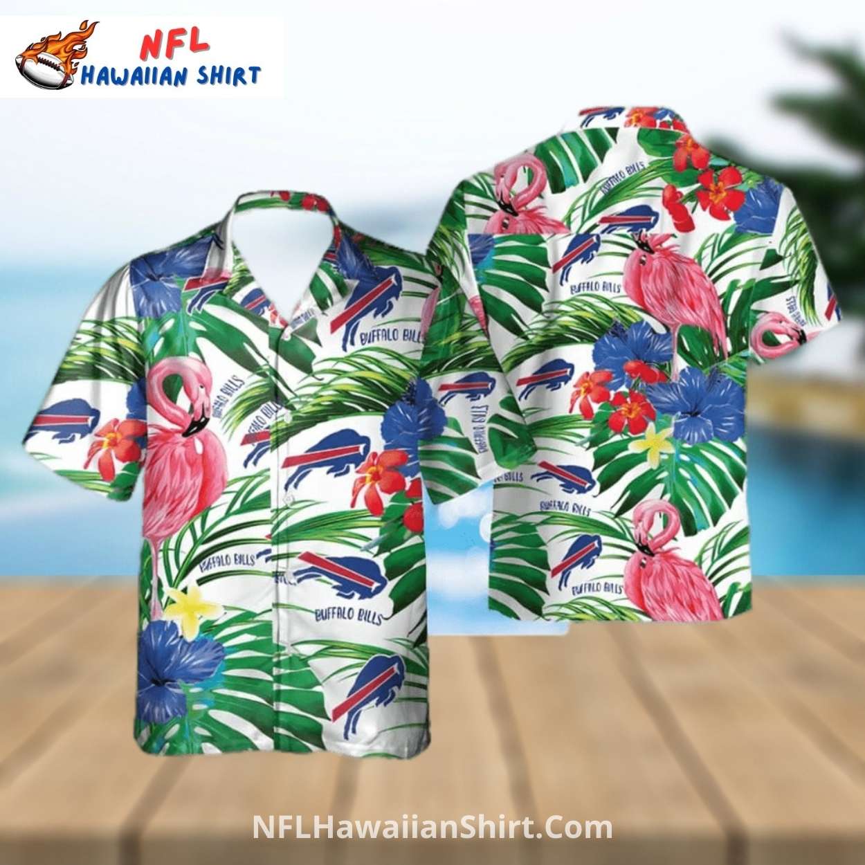 Buffalo Bills Aloha Shirt Flamingo Tropical Floral Buffalo Bills Aloha Shirt Flamingo Tropical Floral