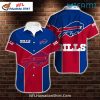 Buffalo Bills Aloha Shirt – Red And Blue With Grunge Effect