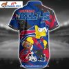 Buffalo Bills Aloha Shirt – White And Blue Abstract Stripes