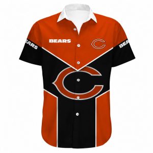 Chicago Bears Color Block Game Day Hawaiian Shirt 1