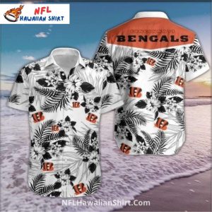 Cincinnati Bengals Aloha Shirt With Black And White Floral