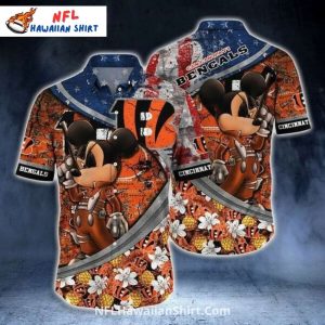 Cincinnati Bengals Aloha Shirt With Cartoon Player Design