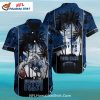 Colts Hawaiian Shirt Palm Trees Night Sky Horseshoe Logo