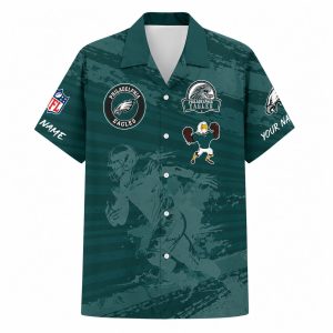Custom Philadelphia Eagles Hawaiian Shirt Shorts Set 1
