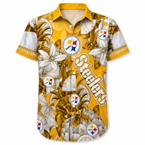 Custom Steelers Aloha Shirt Golden Pineapple 1