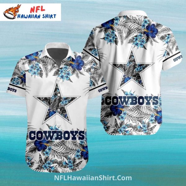 Dallas Cowboys Aloha Shirt – White And Blue Floral Theme