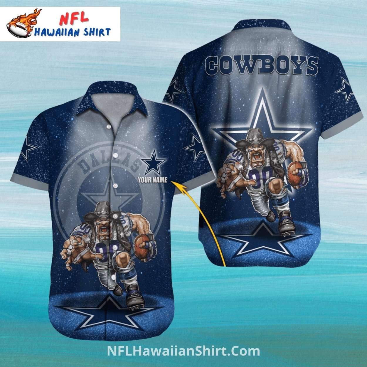 Dallas Cowboys Hawaiian Shirt Starry Night Football Beast Dallas Cowboys Hawaiian Shirt Starry Night Football Beast