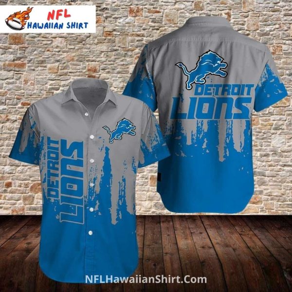 Detroit Lions Hawaiian Shirt Urban Graffiti Drip Design