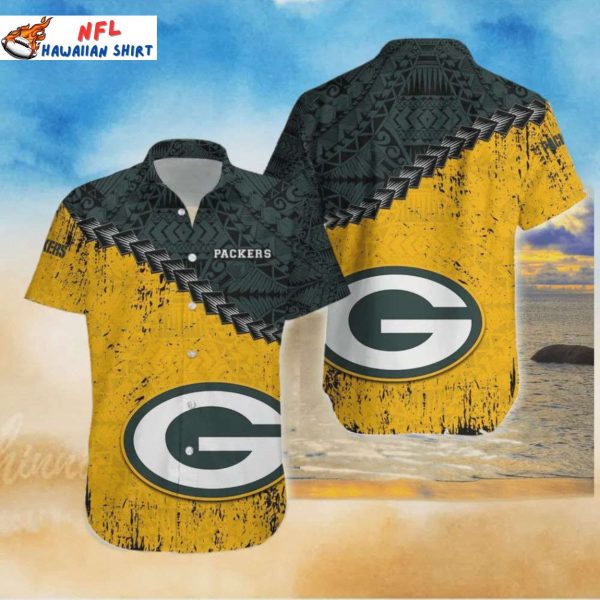 Green Bay Packers Bold Yellow Gradient Hawaiian Shirt